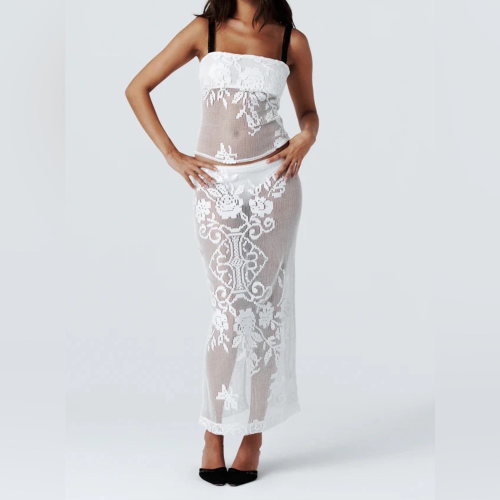 With Jean Saint Midi Skirt White